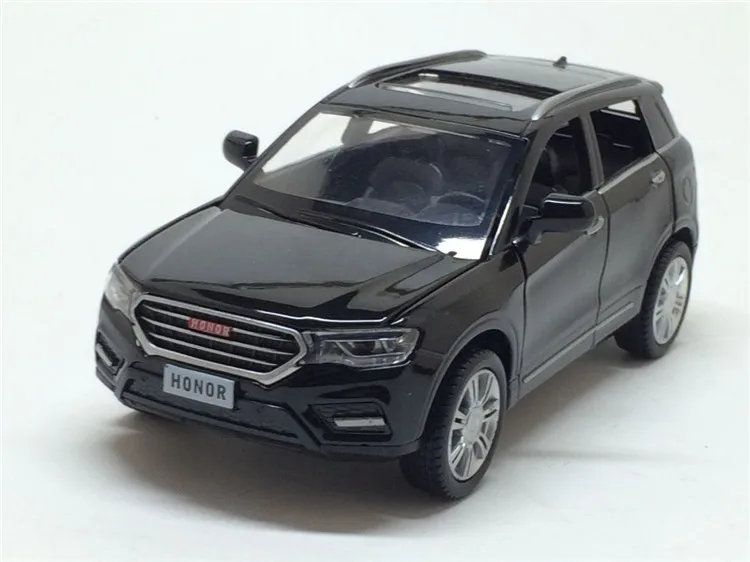 Высокая имитация 1:32 Масштаб Honor H6 SUV Сплав Вытяните назад модель автомобиля игрушка с открытыми дверями звуковой светильник для детей игрушка в подарок
