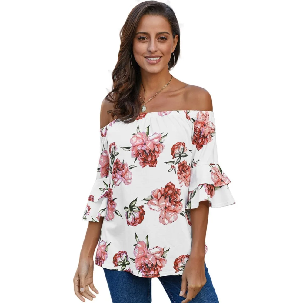 Новинка Женская Весенняя рубашка Модный Топ без бретелек с одним рукавом и