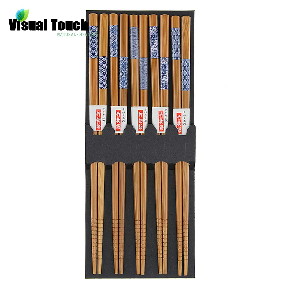 5 пар/партия китайские бамбуковые палочки для еды|chopsticks set|japanese bamboo chopsticksbamboo chopsticks