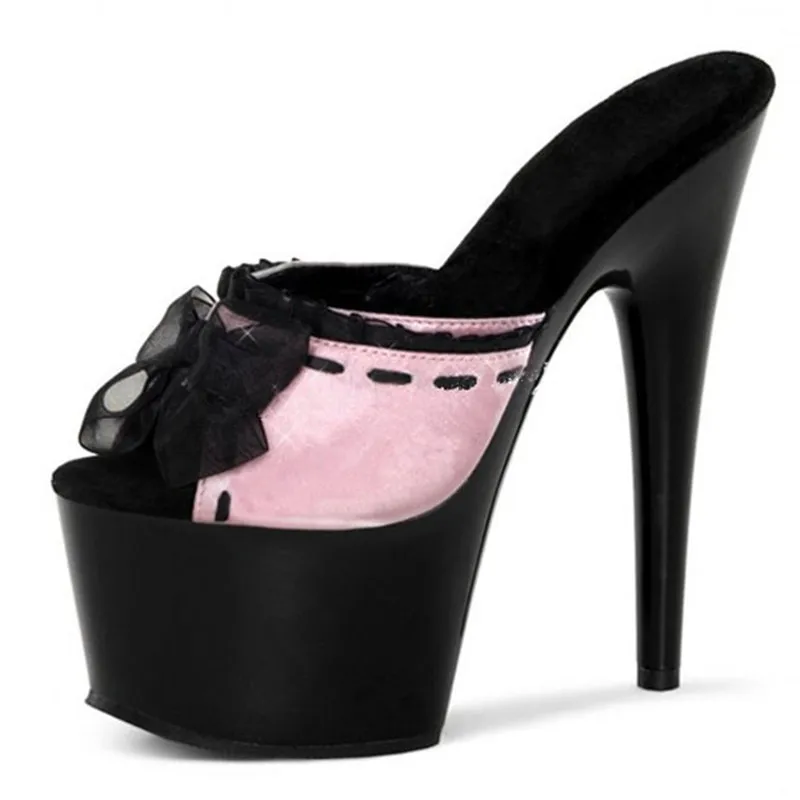 Женские туфли с круглым носком закрытым для взрослых черные высотой 15 см обувь
