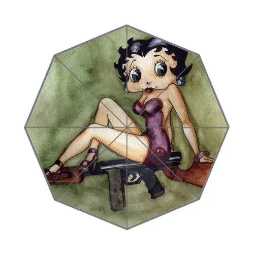 Горячая на заказ Betty Boop Лучший милый, симпатичный дизайн Портативный Модный стильный полезный складной зонтик#-efw1
