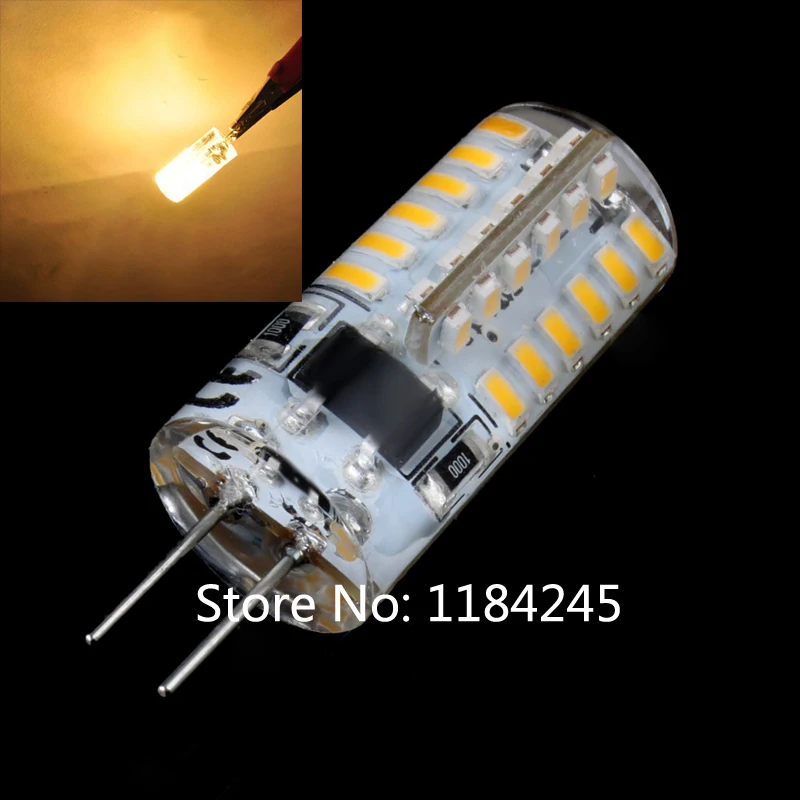 

G4 48 LED 3014 SMD 4W AC 220V Warm Pure White 320LM Silica gel 360 degree 5pcs/lot