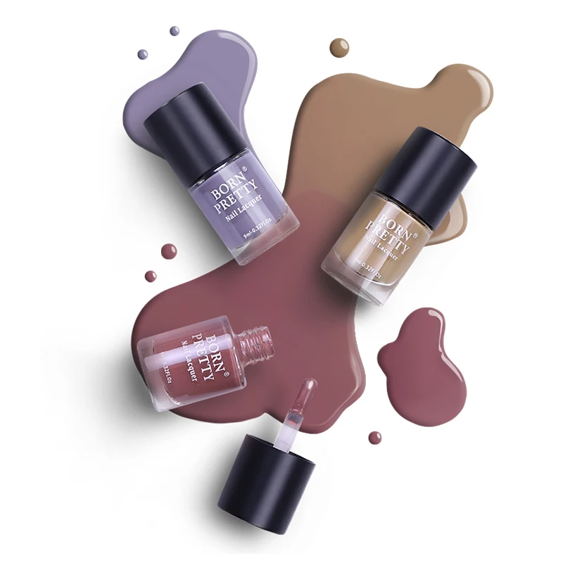 Матовый лак для ногтей BORN PRETTY серого и розового цвета 9 цветов масло мл|matte polish|nail