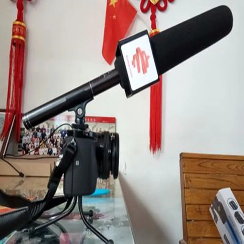 

Linhuipad Handheld Hole TV crew interview Microphone Square Cube Shaped Flag Station ABS material Injection Molding