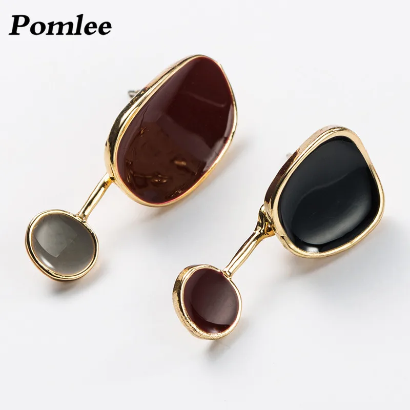 Pomlee 2019 новые винтажные металлические Висячие серьги для женщин Модный дизайн