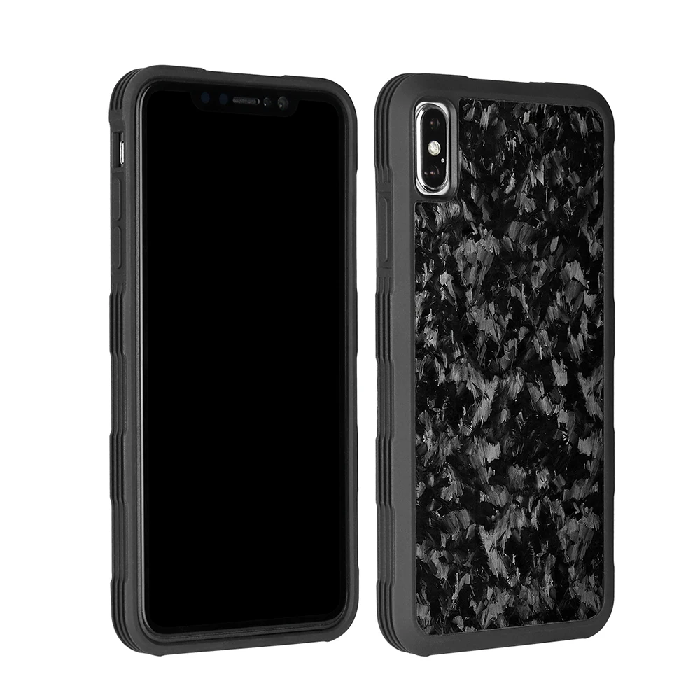 Кованый чехол для iPhone XS MAX XR с полной защитой кованый из углеродного волокна