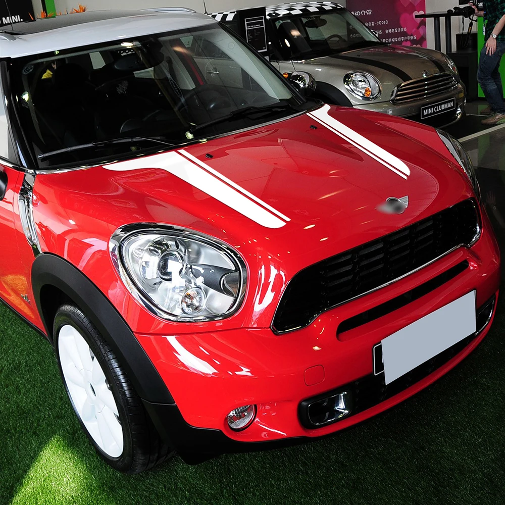 Колпак в полоску крышка двигателя багажника Наклейка автомобиля для Mini Cooper S R58 R55