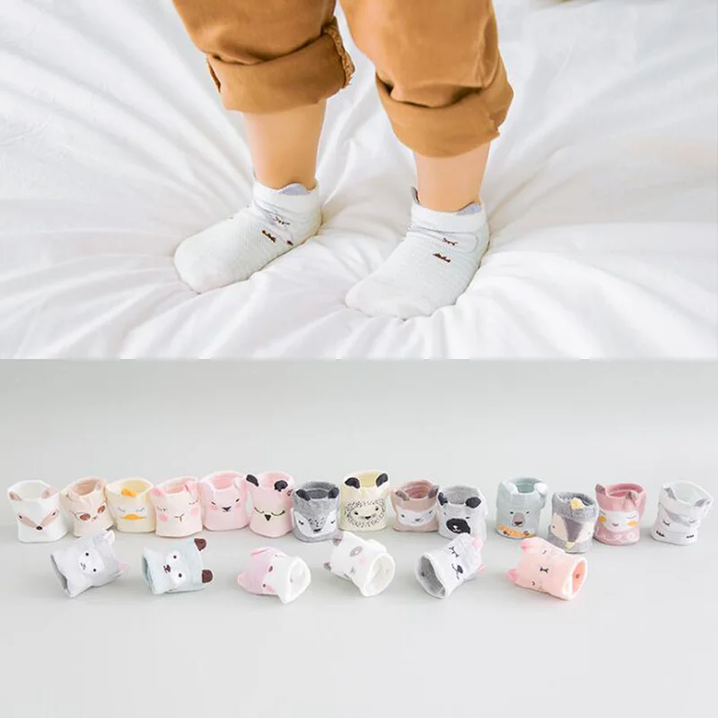 5 пара/лот новорожденных тонкий Детские носки летом без костей сетки милый 3D