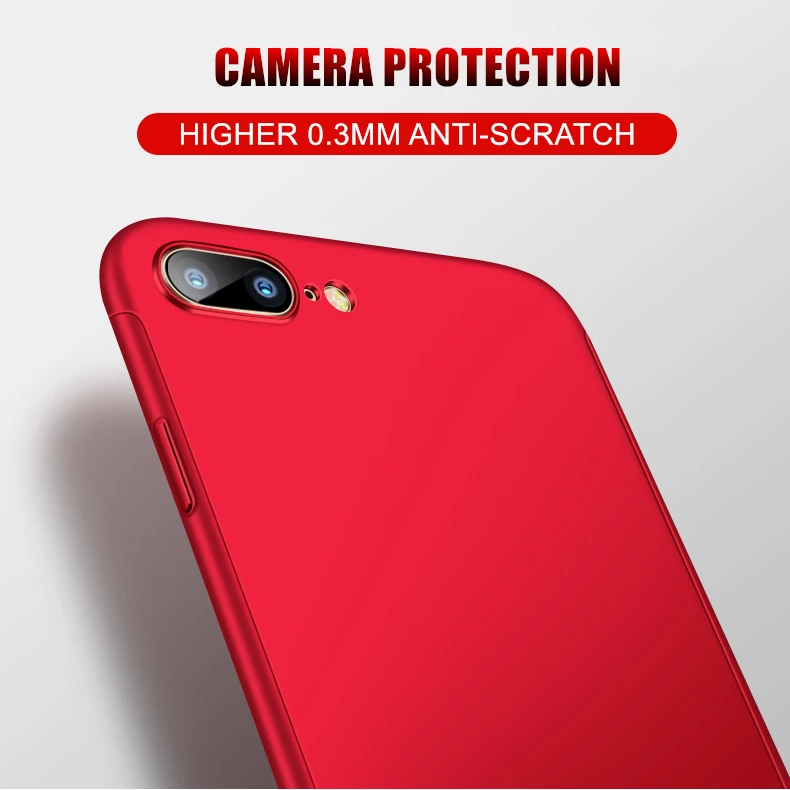 360 Degrees Full Protective Phone Case For iPhone XR XS Max Shockproof Cover X 6 6S 7 8 Plus Cases With Glass |