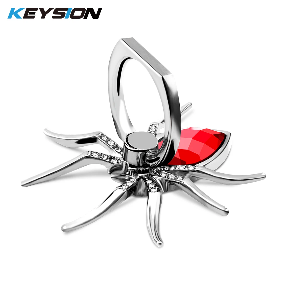 KEYSION Универсальный Роскошный металлический держатель для кольца-паука 360 Вращающийся держатель для телефона Алмазный держатель для мобильного телефона Подставка для пальца