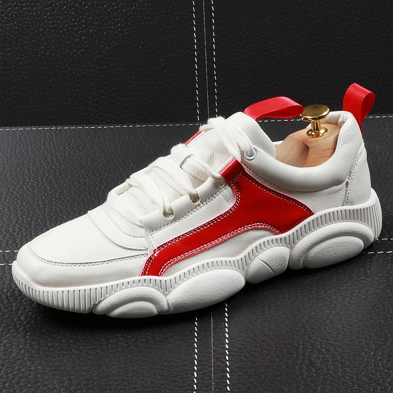 

CuddlyIIPanda New Arrival Men Fashion Casual Board Shoes Luxury Brand Youth Bear Bottom Shoes Breathable Male Leisure Sneakers