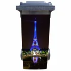 DIY Эйфелева башня Ночной вид клей съемный водостойкий стикер этикеты Для Мусора корзина для мусора крышка стикеры 120 л 240 л