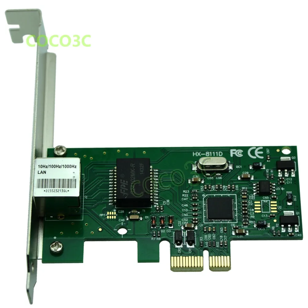 

Computer 1000Mbps Gigabit Ethernet Network Controller Card PCI-e to RJ45 Lan Adapter Converter with Low Profile Bracket