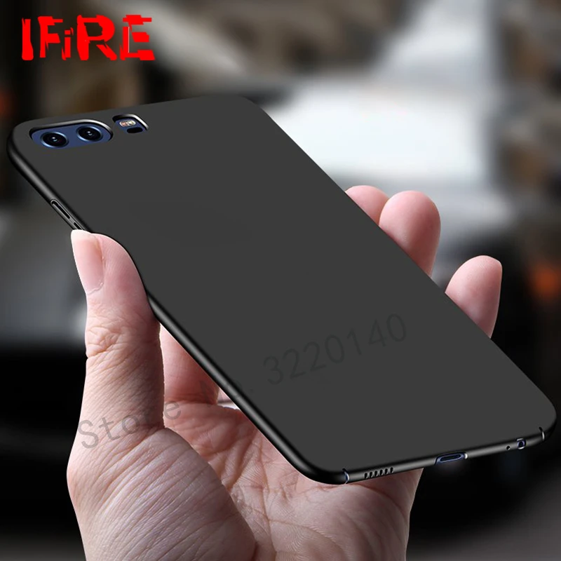 Роскошный тонкий твердый черный матовый корпус чехол для huawei P10 P9 P8 lite Футляр ПК
