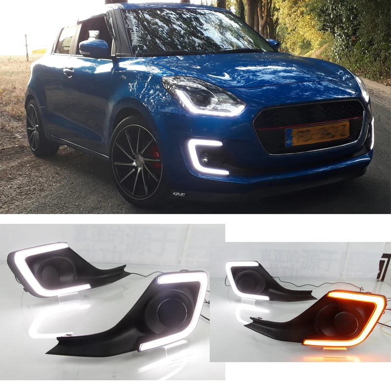 Белый желтый светодиодный DRL фары дневного света с поворотным сигналом для Suzuki