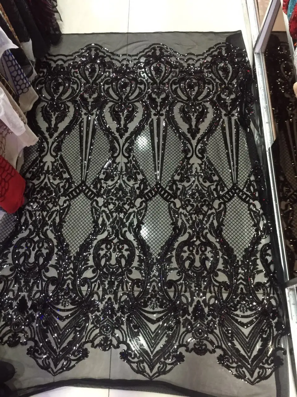 Новейшая африканская кружевная ткань с блестками высокое качество LJY 32001 2
