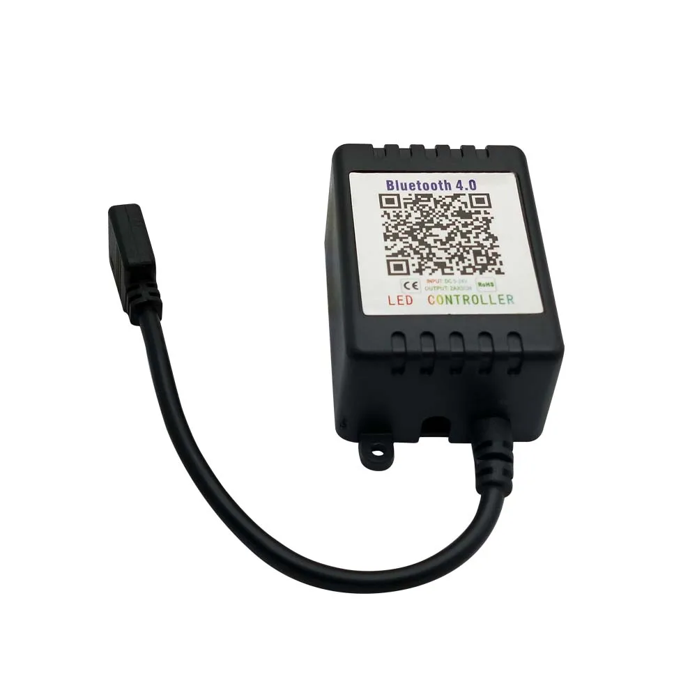 Black Приложение телефон RGB RGBW контроллер blutooth-контроллер управления светодиодными rgb-лентами DC 5 в 12 В 24 в Bluetooth ИК пульт дистанционного диммер для светодиодной ленты черный белый - Цвет: Black