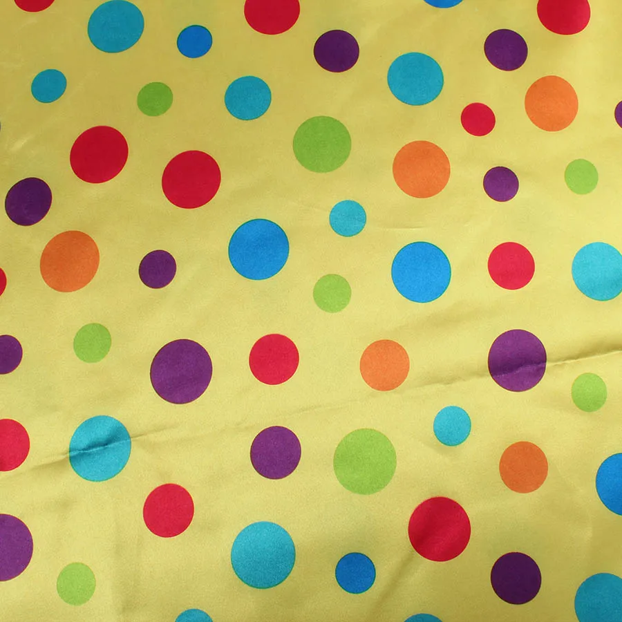 Dots Костюм клоуна изготовление атласной ткани сценическая одежда 148 см по метрам в горошек в полоску - Цвет: Dots