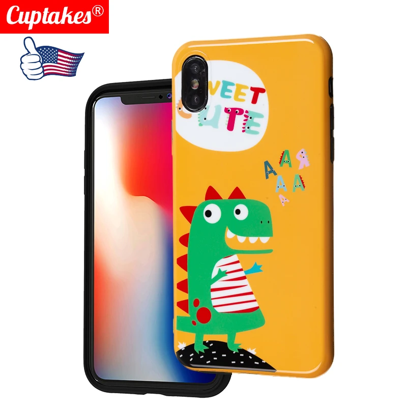 Милый чехол для телефона с динозавром iphone 6 6S X XS Max XR 7 8 Plus задняя крышка роскошные