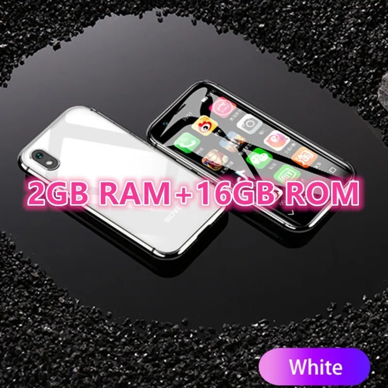 2GB RAM White Новое поступление SOYES XS смартфон 2GB+ 16GB Android 4G Wifi gps Google Play Супер Мини карманный мобильный телефон подарок PK 7S 6S - Цвет: 2GB RAM White