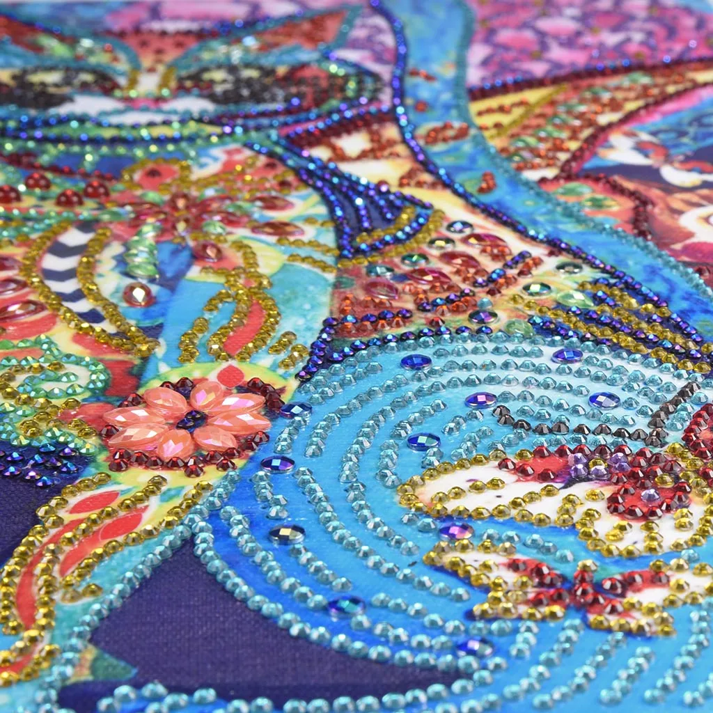 New Special Shaped Diamond Animal Painting Cat Handicraft Needlework 5D Drill DIY Crystal Embroidery of Rhinestones | Дом и сад