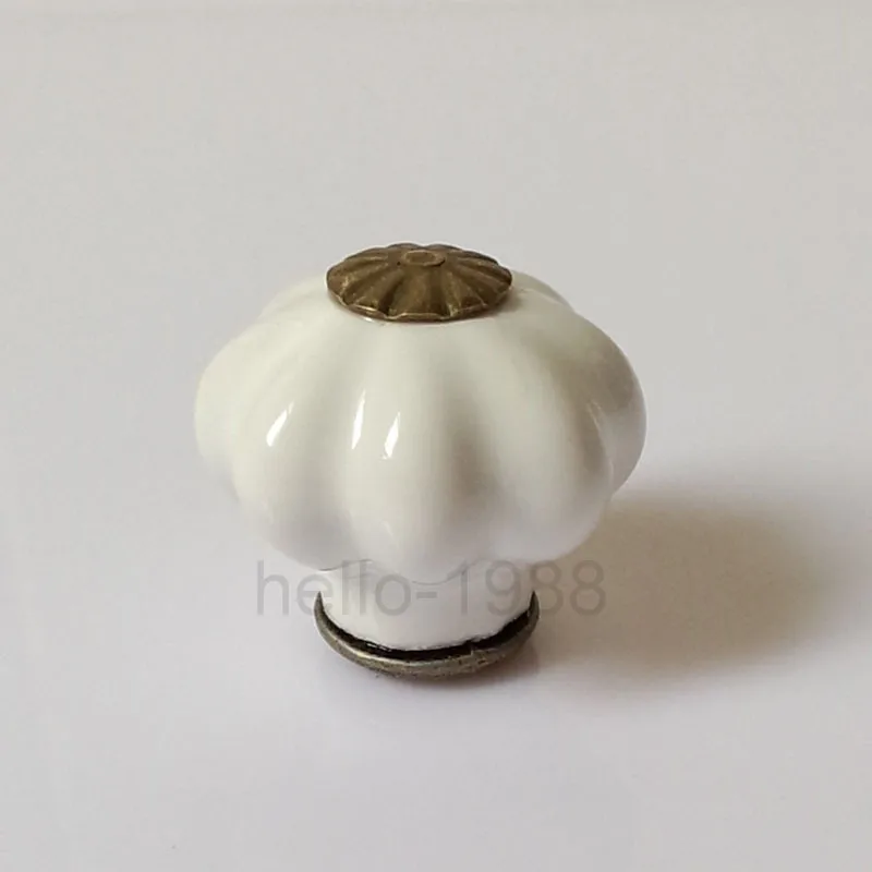25 мм белый фонарь в виде тыквы керамическая ручка для шкафа ящика комода кухни |