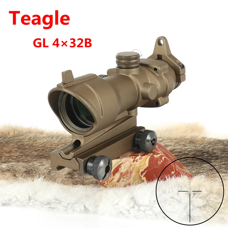 T eagle Trijicon 4x32 охотничьи прицелы для пистолета M416 сетка с 11 мм/20 мм Крепления прицел