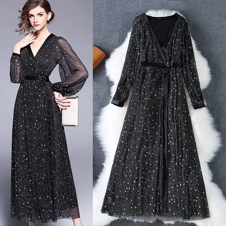 Новинка весна-лето 2019 женское сексуальное платье в европейском и американском