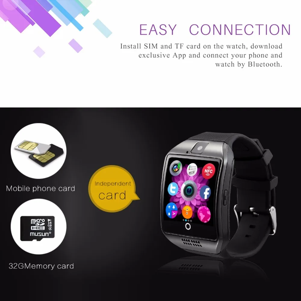 Q18 Детские умные часы с Камера Bluetooth спортивные Носимых устройств SIM TF карты Smartwatch