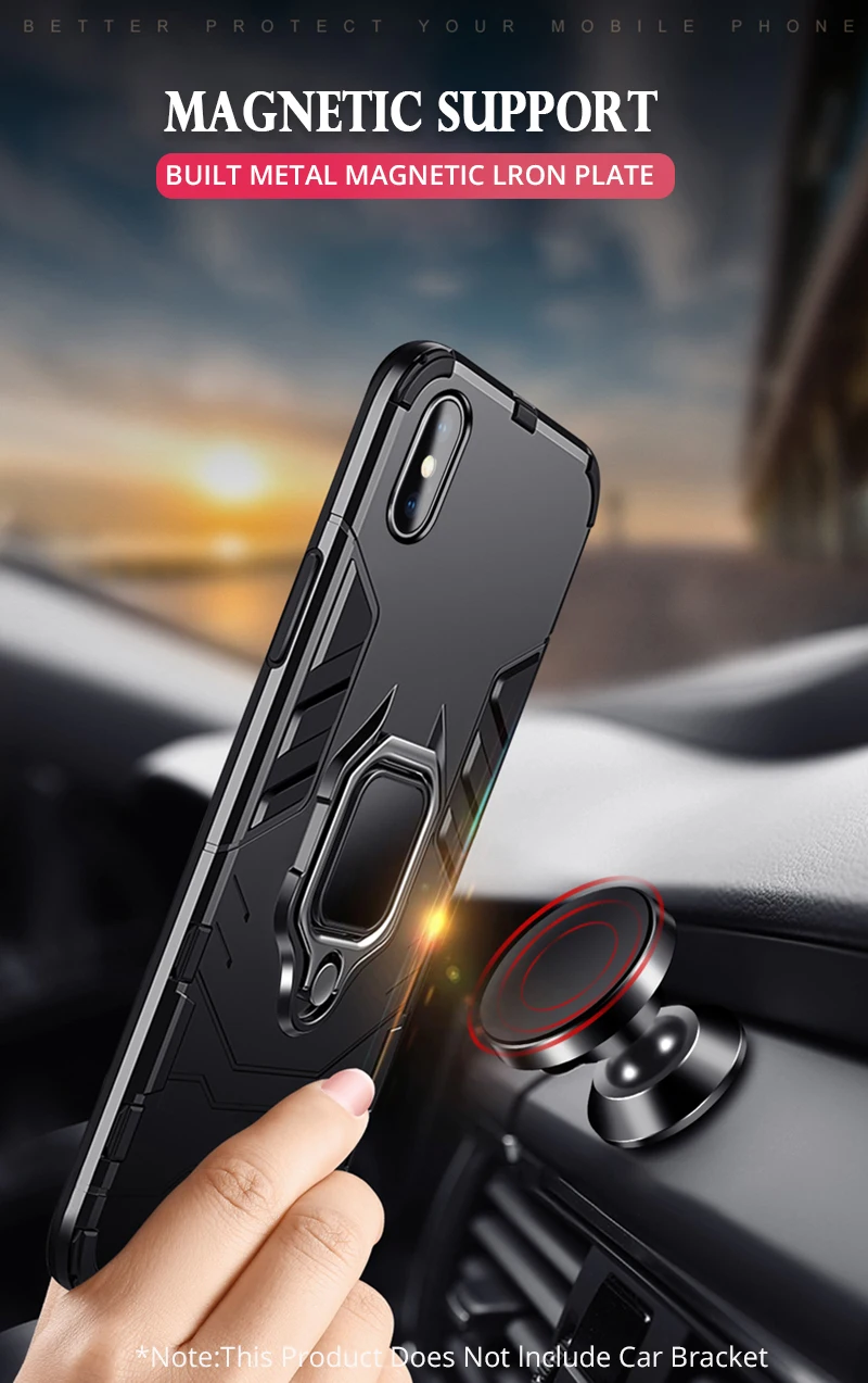 Противоударный чехол для iPhone X, XR, XS, Max, 8 Plus, 6, 6s, 7, 5, SE, 5S чехол для телефона, PC+ силиконовый чехол с подставкой и изображением Железного человека