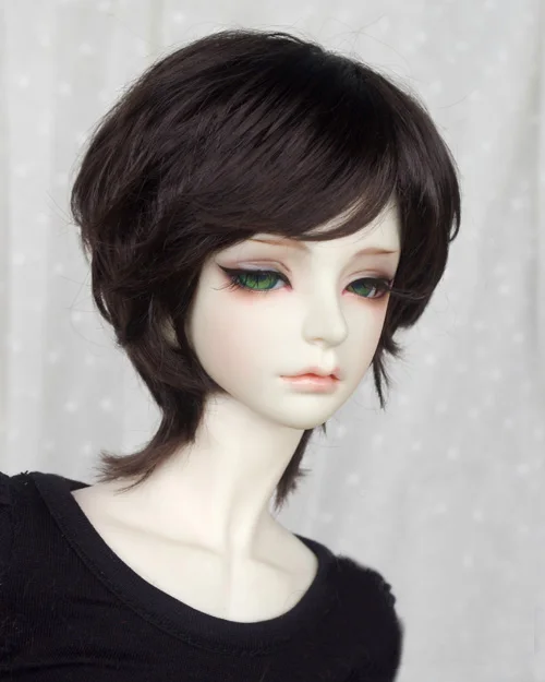 BJD кукла парики из черного и коричневого цвета имитация мохер для 1/3 1/4 DD Кукла SD MSD