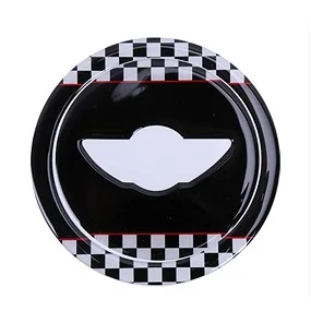 double checker Юнион Джек 3D Руль Центр панель эпоксидная наклейка наклейки для помещений декоративные для MINI COOPER R55 R56 R60 R61 земляк - Название цвета: double checker