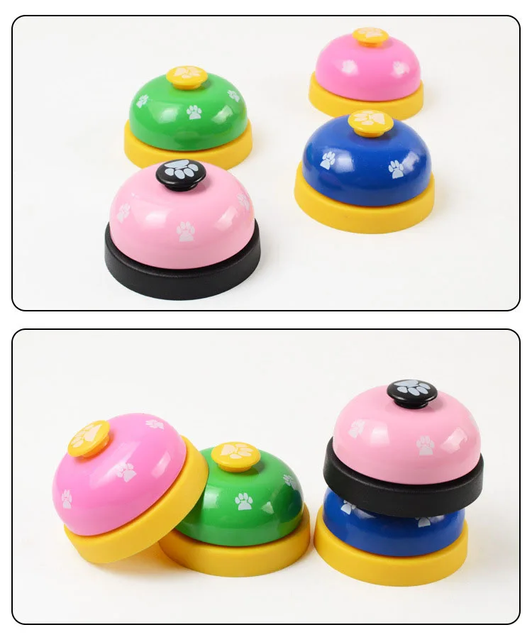 

Звонок для питомца, Колокольчик для собаки, мячик в форме лап, печатная еда, питание, обучающий интерактивный тренировочный инструмент