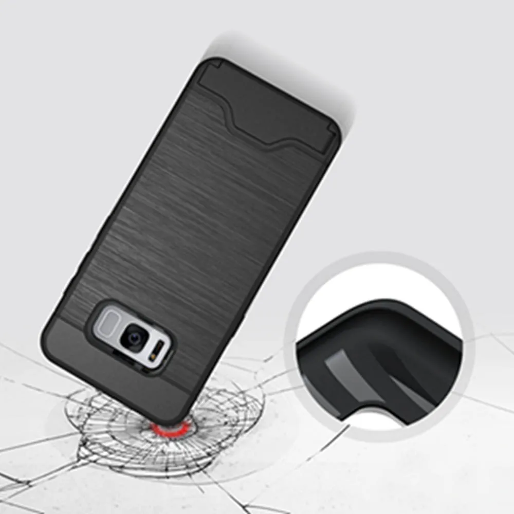С Подставки держатель карты задняя крышка для Samsung Galaxy S8 плюс S7 край J3 J5 J7 A3 A5 A7 2017