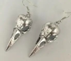 Серьги гвоздики Regalrock с вороном и Колибри богемные украшения в виде птицы черепа
