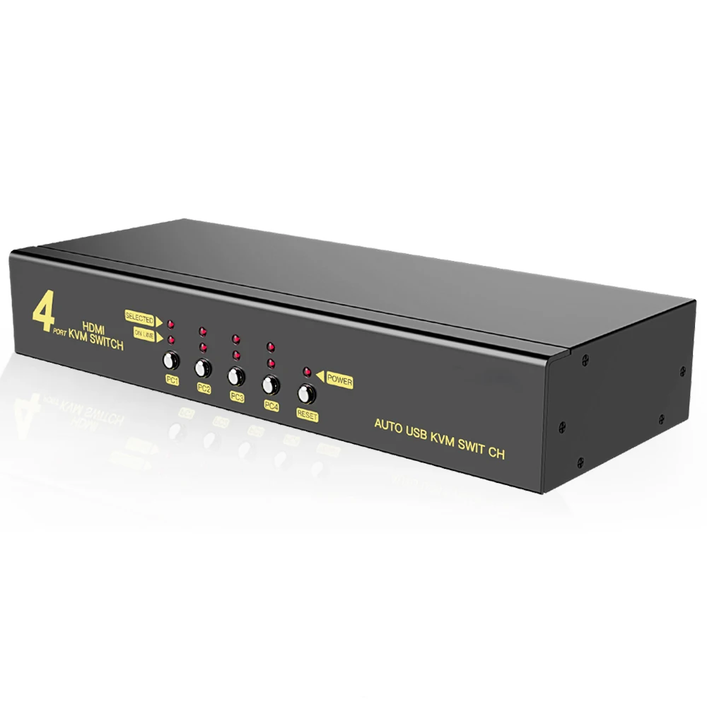 PUZHIJIE 4 порта HDMI KVM переключатель с ключевым словом мышь K/M переключатели USB 2 0 в 1