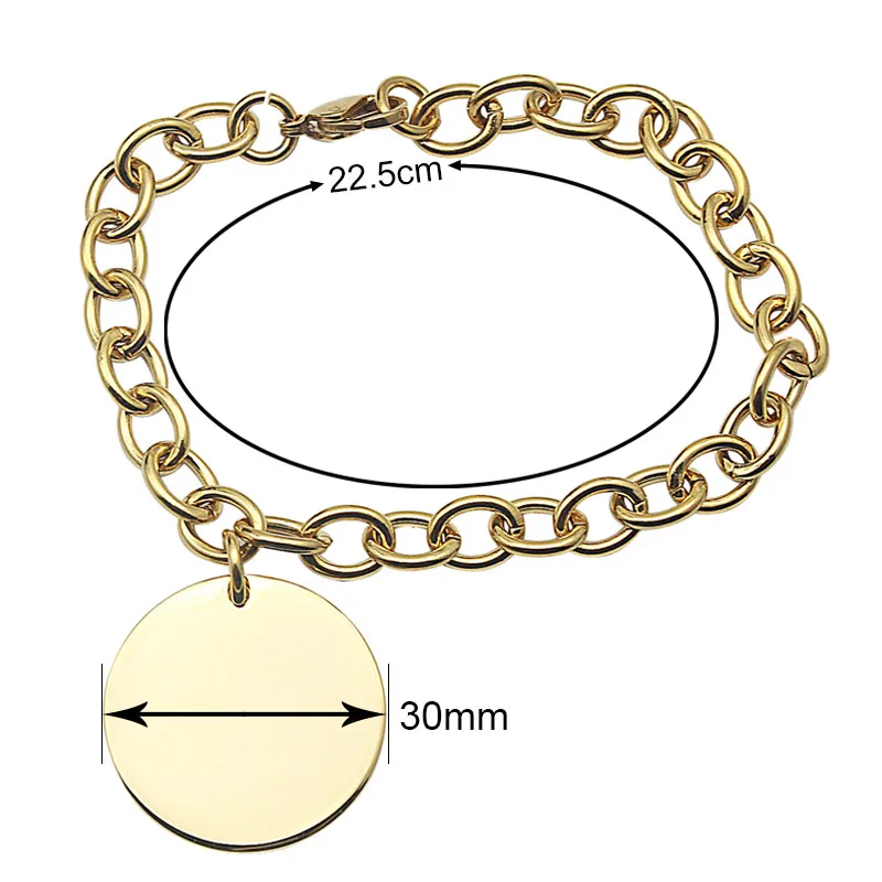 COUYA 2017 Золотая цветная цепочка и звеньевой браслет браслеты 30 мм круглые