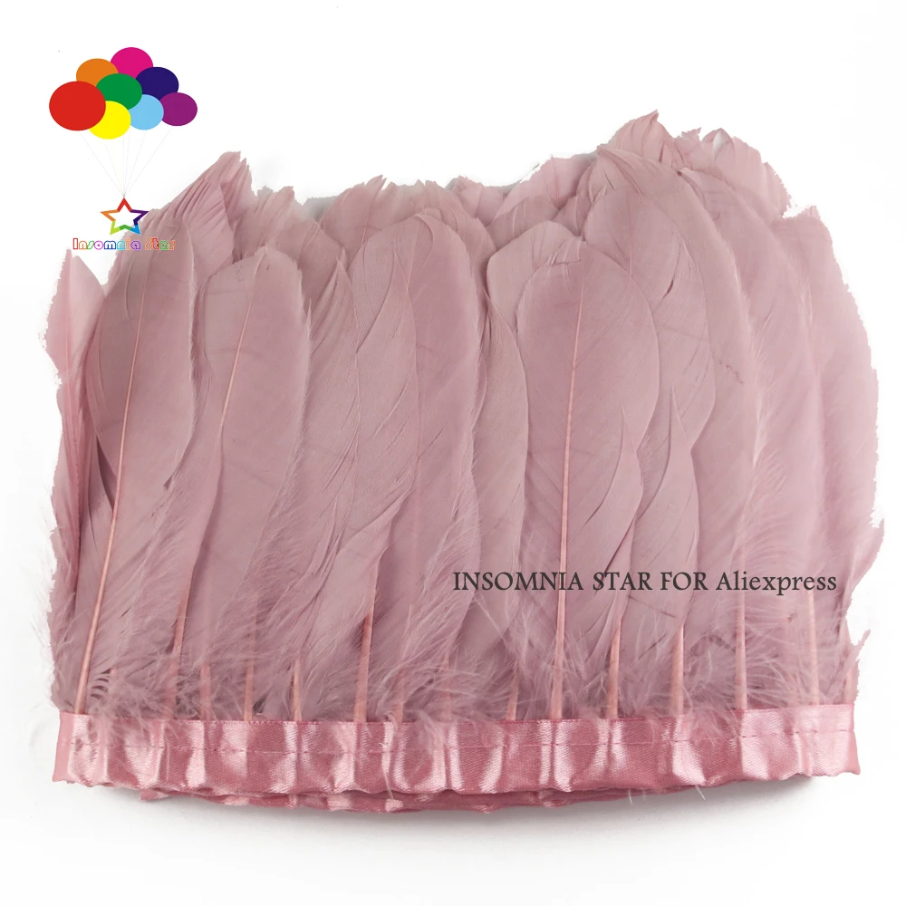 2 м/лот витражная лента с розовыми гусиными перьями 15 18 см|Перо| |