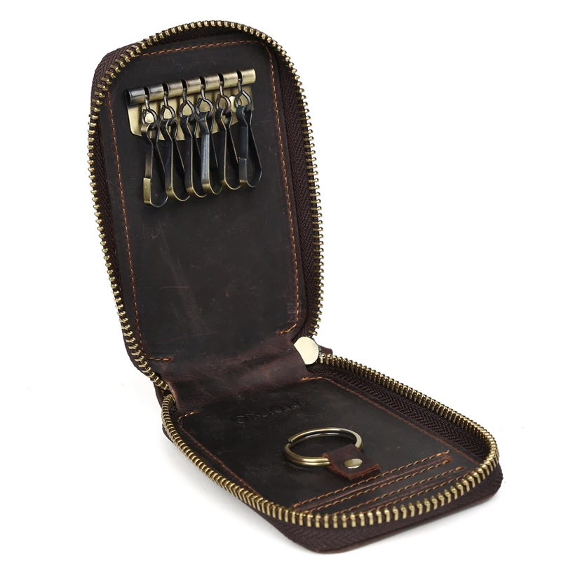 Tiding высококачественный бумажник для ключей из натуральной бычьей кожи мужчин и