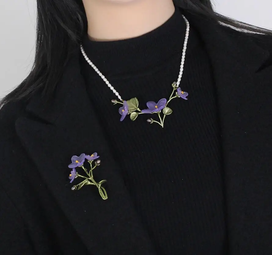 CSxjd Подлинная версия металлическое бронзовое Африканское фиолетовое ожерелье с