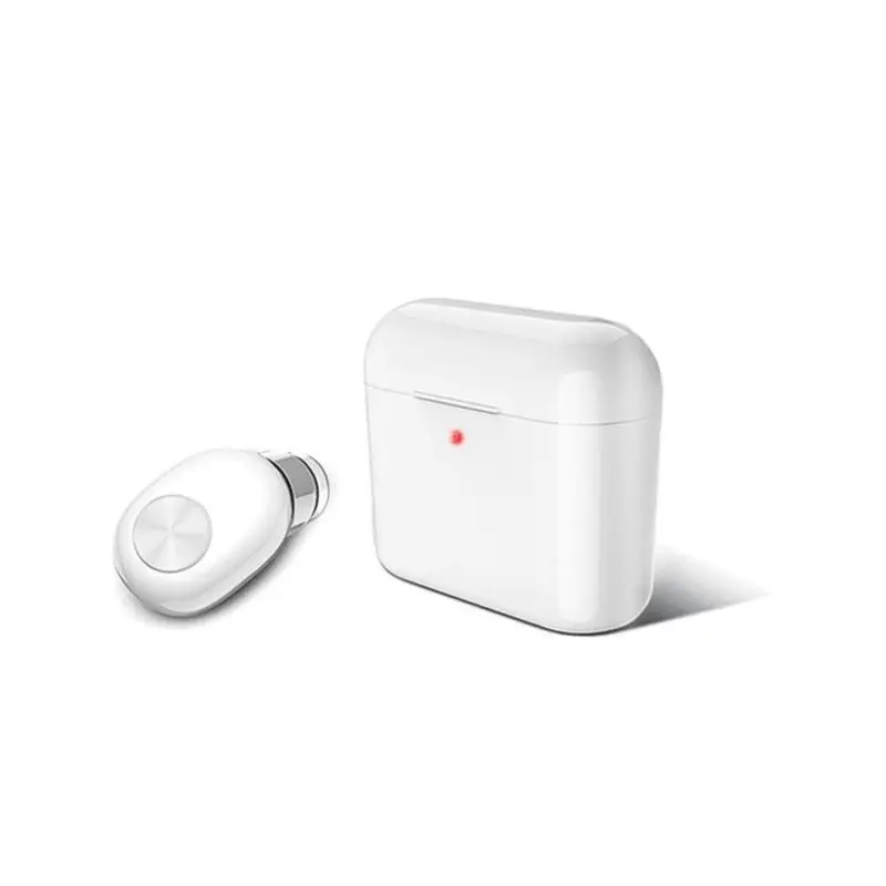 Белый Bluetooth 4,2 Спортивные Беспроводные наушники HIFI гарнитура Мини настоящий стереонабор - Цвет: Белый