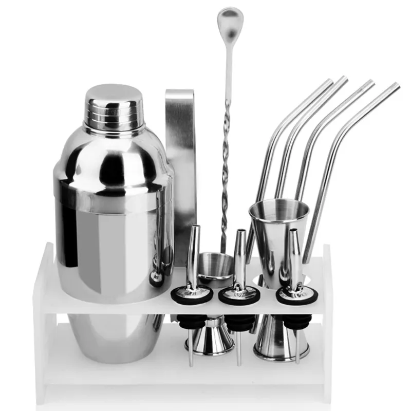 

New 350/550ml Stainless Steel Cocktail Shaker Mixer Kit Bar Bartender Tools Set