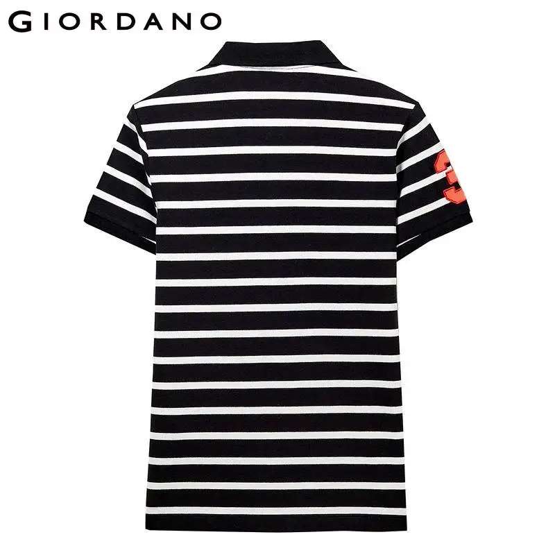 Giordano женская футболка Polo с короткими рукавами и вышивкой оленьей головы на груди