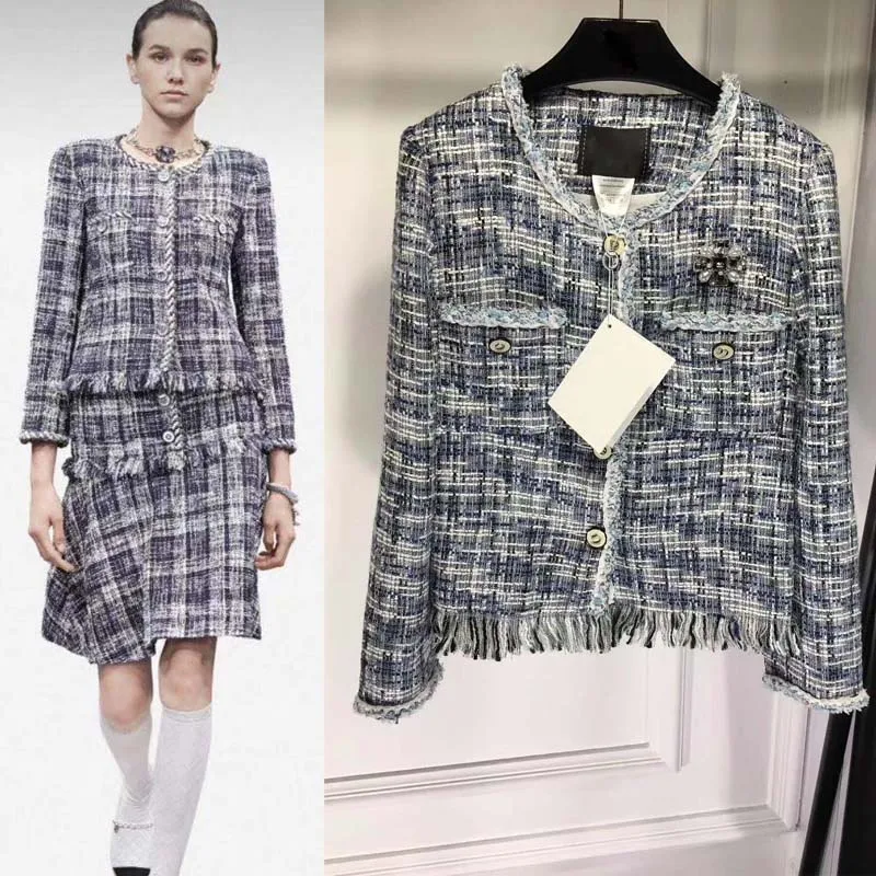 Женская твидовая куртка потрясающая casaco feminino модная chaqueta mujer элегантная jaqueta feminina