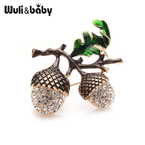 Брошь Wuli&baby  из металлического сплава в виде желудей
