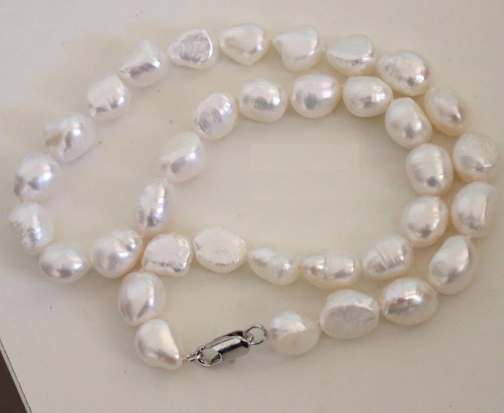 Оптовая продажа длинное ожерелье с белым барочным жемчугом 43 45 см лидер продаж