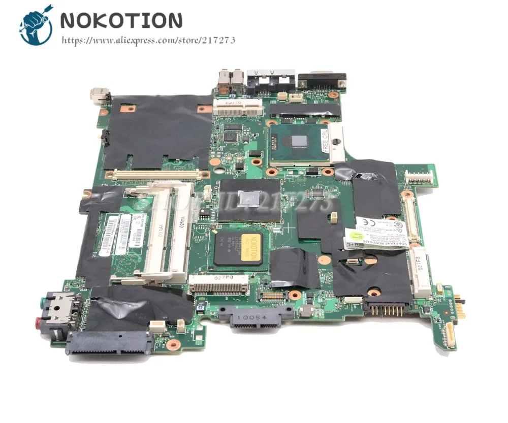 nokotion for lenovo thinkpad r400 t400 laptop motherboard 14 inch gm45 ddr3 63y1189 42w8125 60y3747 60y3751 42w7971 43y9252 free global shipping