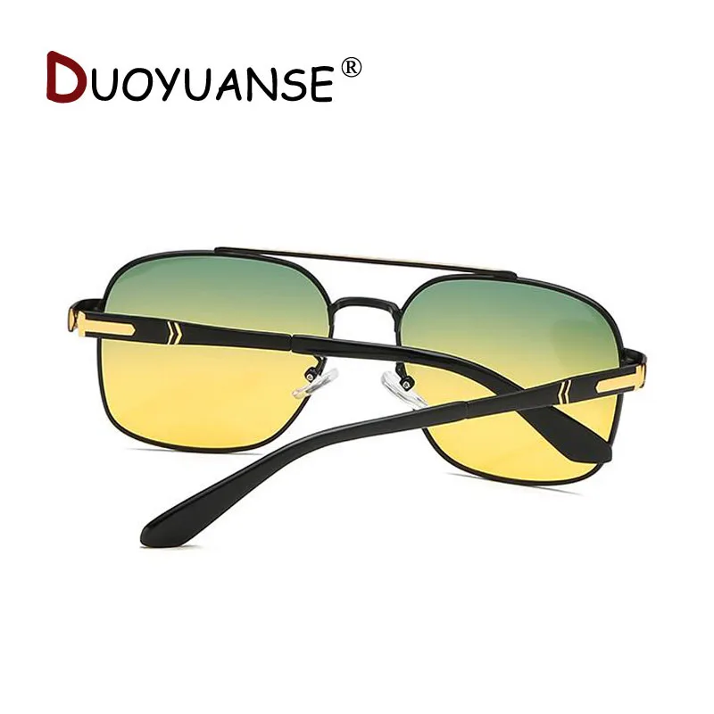 

DUOYUANSE New Day and Night Polarized Sunglasses 2019 Men Rectangle Classic Brand Sun Glasses Lens Driving Shades 2820 glasses