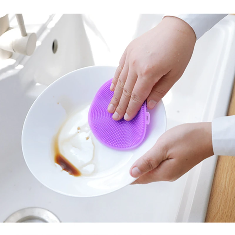 1 шт. многофункциональная силиконовая щетка для мытья посуды губка кухонная посуды|Чистящие щетки| |