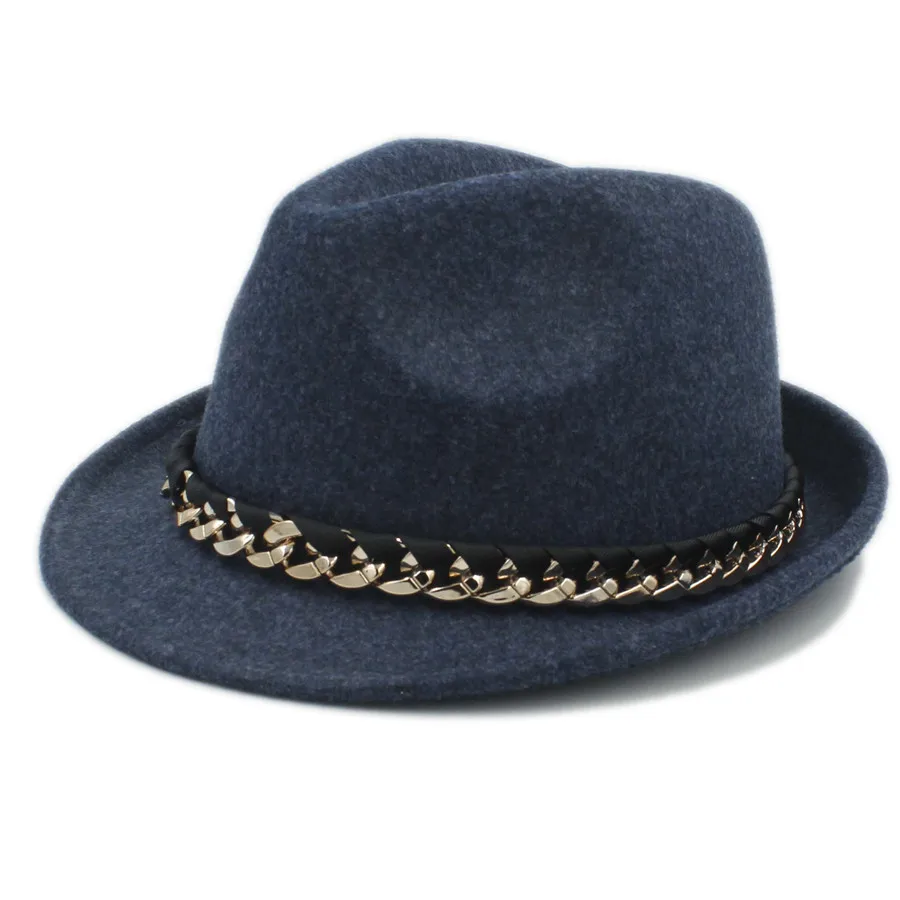 Ретро 100% шерсть женская мужская фетровая шляпа для элегантной леди Трилби